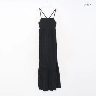 Back Ribbon Camisole Long Dress