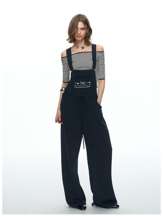 [NECY] Mono Stripe Lace Trimming Half T