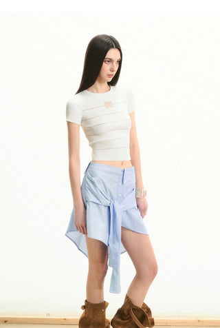 [NOTAWEAR] Beaded knitted T-shirt