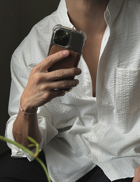 Fabric striped shirt (4 colors)