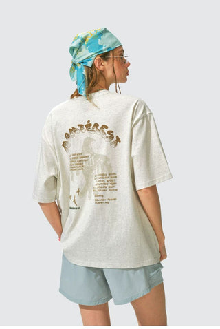 [Monterest] Outdoor Bird Print Oversized T-Shirt