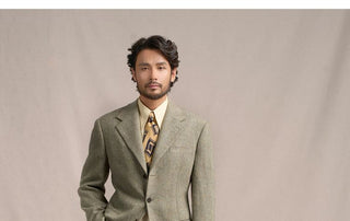 [CULTUM] Heavyweight Wool Herringbone Blazer