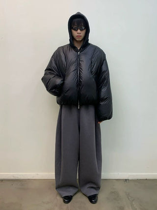 [NEVERSEEZ] Cropped Puffer Down Jacket