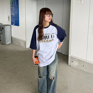 (Unisex) Chase Print Raglan Sleeve T-Shirt
