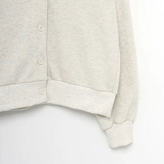V-neck cotton cardigan