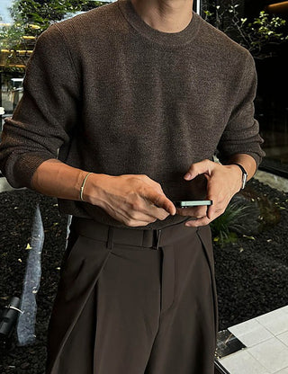 Almond round knit (span fabric)