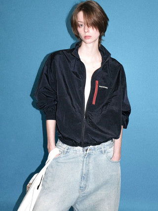 [MASONPRINCE] Lightweight Nylon Stand Collar Jacket