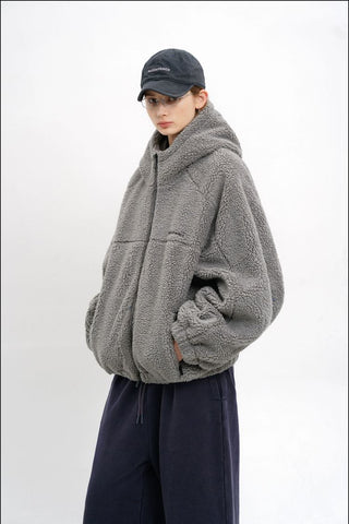 [MASONPRINCE] Fleece Hooded Jacket