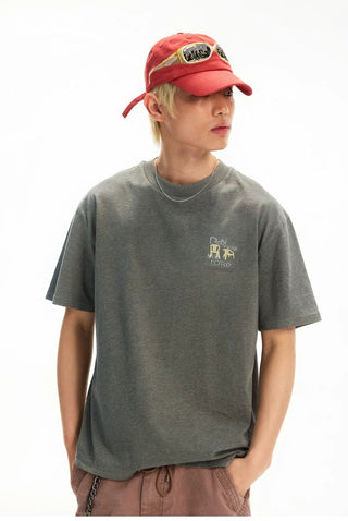 [Monterest] Washed Forest Print Relaxed Fit Tee