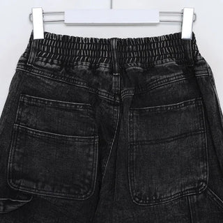 Pocket denim shorts