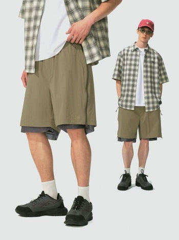 [Monterest] Double Layer Side Zip Outdoor Shorts