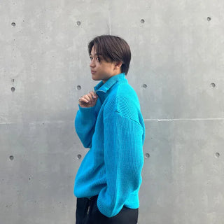 Half-zip knit