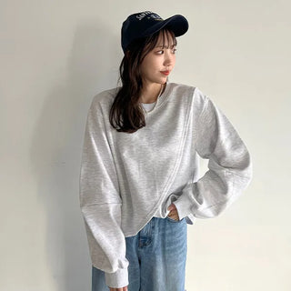 Slit sweatshirt