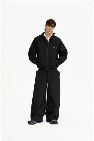 [MASONPRINCE] Stand Collar Windproof Jacket Set