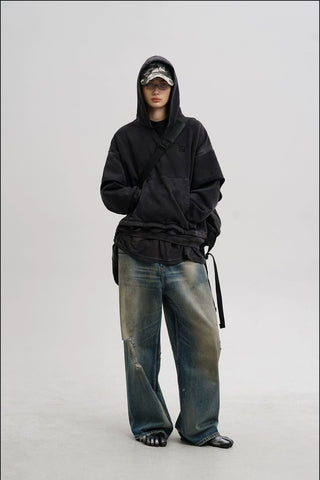 [MASONPRINCE] Washed Layered Long Tee / Hoodie