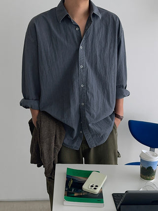 Luel Nylon Pigment Oversized Shirt