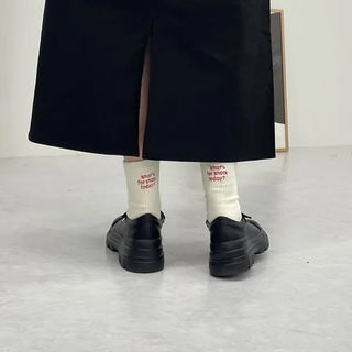 Back lettering socks