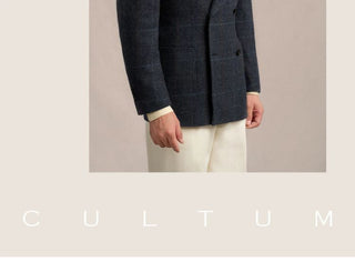 [CULTUM] 1930s Wool Herringbone Double Breasted Blazer