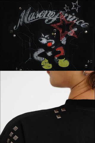 [MASONPRINCE] Studded Bear Graphic Tee