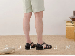 [CULTUM] Linen-blend Srawstring Shorts