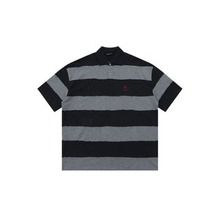 [MASONPRINCE] Heavy Cotton Striped Rugby Polo