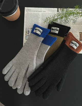 Mountain Patch Ribbed Gloves (4 colors)