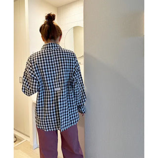 Loose check shirt
