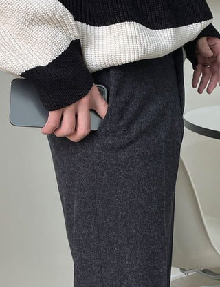 Butter Semi-Wide Wool Slacks (3 colors)