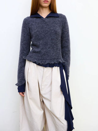 [NeverSeez] Mohair Blend Knit Set