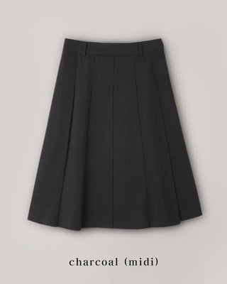 Pleated midi skirt