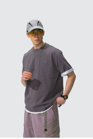[Monterest] 7A Antibacterial Stitch Panel Relaxed Tee