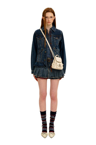 [Moromoro2] Washed Denim Fringe  Collection