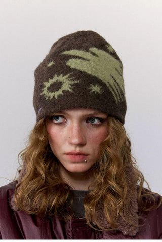 [Monterest] Jacquard Pattern Brushed Knit Beanie