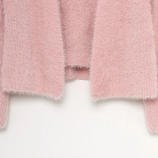 Fur Camisole Cardigan Set