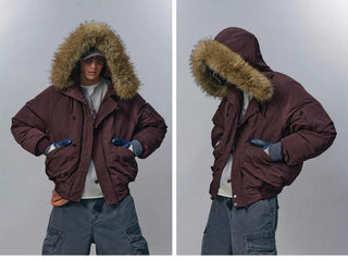 [Monterest] N2B Hooded Down Jacket with Fur Trim