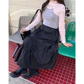 See-through turtleneck t-shirt