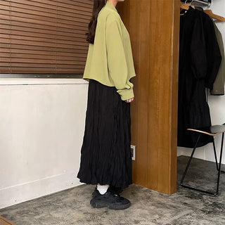Wrinkle long skirt