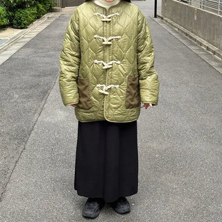 Quilted duffel down coat