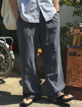 [Summer] Pigment Elastic Waist Long Pants (5 colors)