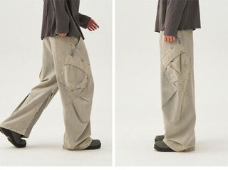 [Monterest] Washed Cotton Pleated Wide Leg Pants