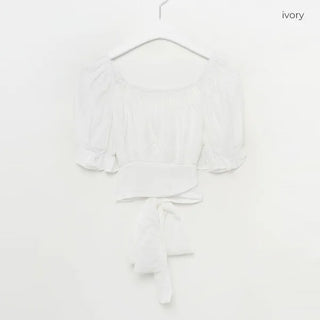 Ribbon crop blouse