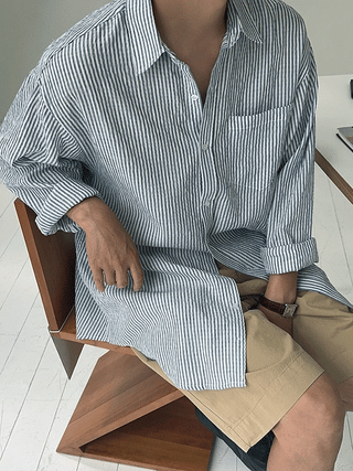 Norton Oversized Cool Stripe Shirt