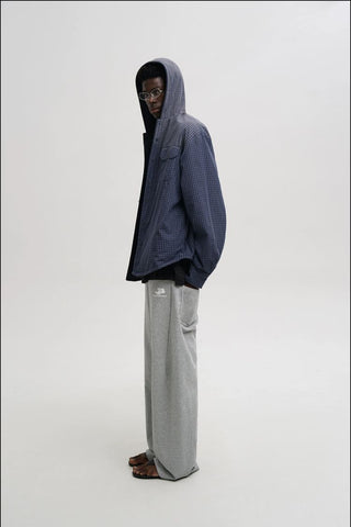 [MASONPRINCE] Plaid Wool Fleece Hooded Jacket
