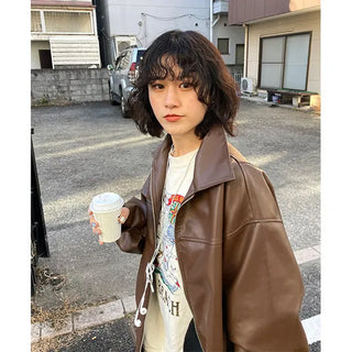 Faux leather jacket