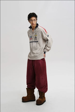 [MASONPRINCE] Racing Half-Zip Pullover