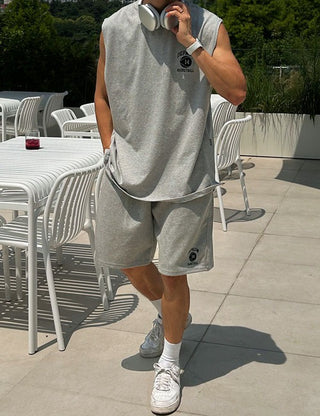 BASKETBALL Sleeveless Top and Shorts Set (3 colors)