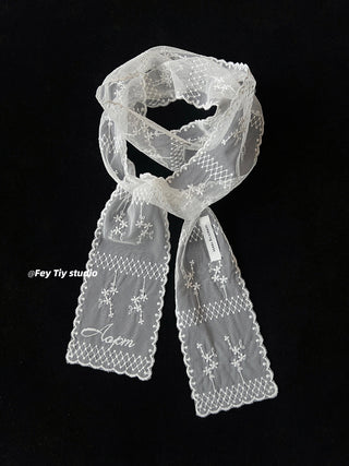 lace long scarf