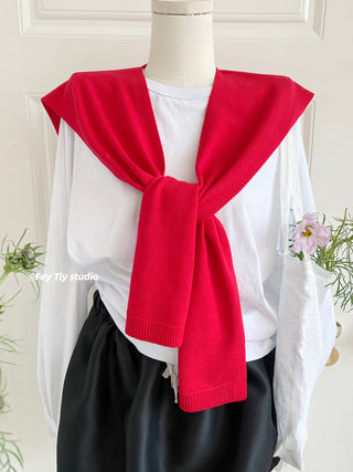 knit shawl vest