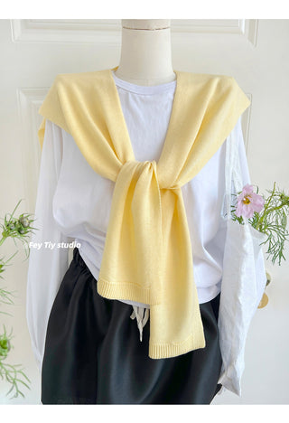 knit shawl vest
