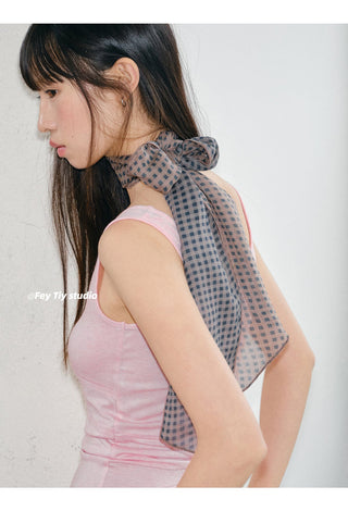 linen plaid scarf 03